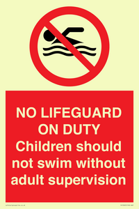NO LIFEGUARD ON DUTY